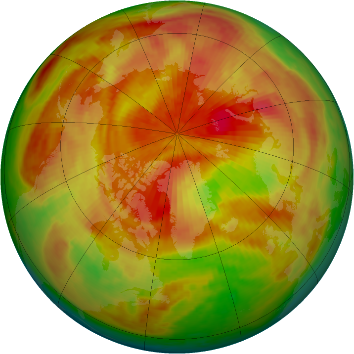 Arctic ozone map for 10 April 1987